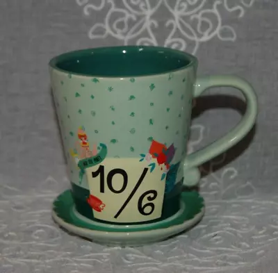 Alice In Wonderland Mad Hatter 10/6 Hat Coffee Tea Mug Green Disney Parks • $20