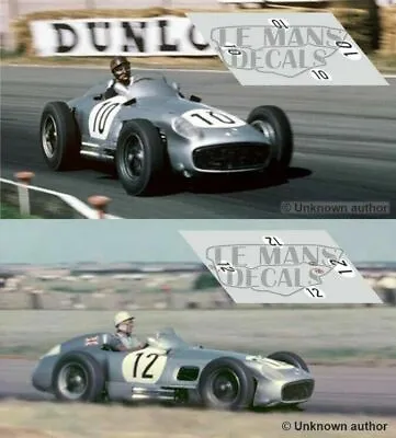 £2.92 • Buy Decals Mercedes W196 British GP 1955 1:32 1:24 1:43 1:18 Fangio Moss Slot Decals