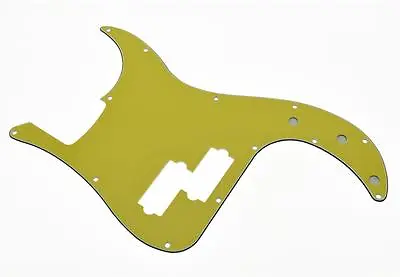USA Spec Precision Bass P Bass Pickguard Scrach Plate Yellow 3 Ply For Fender • £13.12