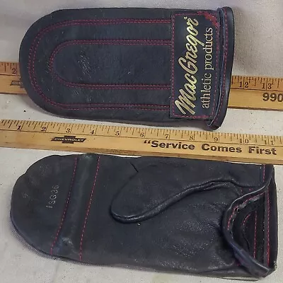 Vintage Mac Gregor Leather Boxing Gloves Heavy Bag Sparring Black  8 Ounce LG • $59.85