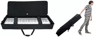 Rockville Rolling Bag Keyboard Case W/Wheels+Trolley Handle For Casio WK-225 • $149.95