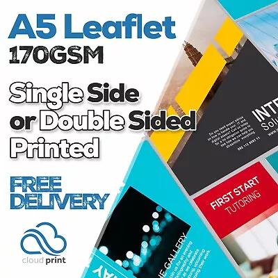 £0.99 • Buy A5 Flyer Leaflet Gloss Print Single & Double Sided 170gsm Cards Same Price £0.99