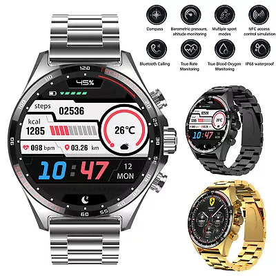 2024 Smart Watch Bluetooth Phone Call Smart Watch GPS Tracker Compass Fitness • $58.99