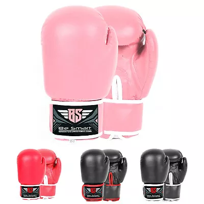 Pink Boxing Gloves Ladies Kids Sparring Gym Training MMA Girl Mitts 4oz-16oz • £13.49