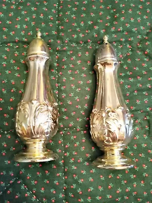 Vintage W.B. Mfg. Co. Salt And Pepper Shakers Silver Plate Marked W.B. # 52 • $14.98