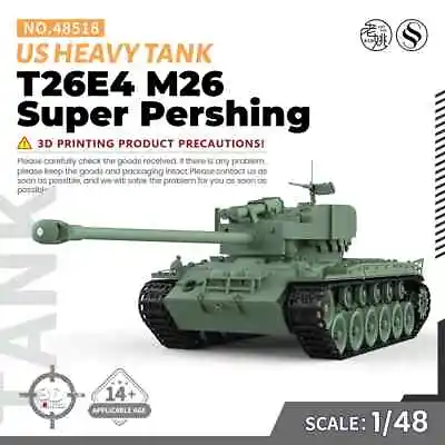 SSMODEL 48518 1/48 25mm Military Model US T26E4 M26 Super Pershing Heavy Tank • $35.99