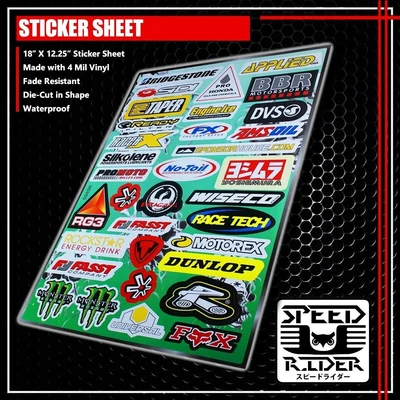 $12.73 • Buy Racing Sponsor Sticker Decal Motorcycle Dirk Bike Drink Gear Helmet Glove Logo