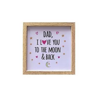 Gift For Dad Frame Box Hanging Light Up - Dad I Love You Sign Message Keepsake • £13.49