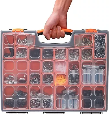 Multi-Purpose Toolbox Removable Professional Organizer With 22 Bin Compartments • $19.89