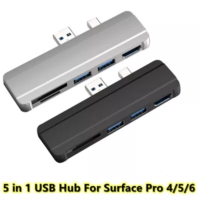 Dual USB3.0 Micro SD SDHC Hub DP To HDMI Converter Adapter For Surface Pro 4/5/6 • $16.21