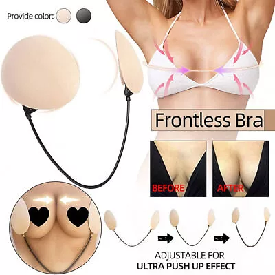 £6.98 • Buy Invisible Push-Up Frontless Bra Silicone Deep Plunge Backless&Strapless Bra Kit