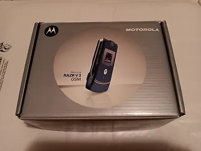 Motorola RAZR V3 - Blue Cellular Phone Empty Box • $13