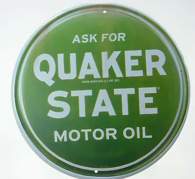 $14.95 • Buy Quaker State Motor Oil Gas Station Garage Retro Metal Tin Sign Plaque 12  NEW