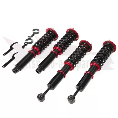 Red Coilovers Struts Shocks Suspension Kits Adj Height For 2003-07 Honda Accord • $227.41