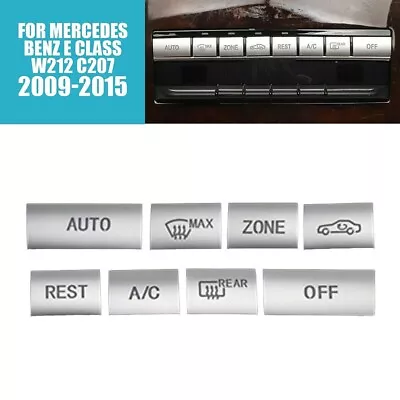 8 Pieces Console AC Buttons Cover Trim For Mercedes  E Class W212 C207 2009-15 • $13.42