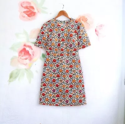 Boden Cotton Mini Shift Dress Enchanting Bloom 4R • $24.99