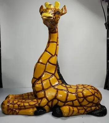 SCARCE 1975 Vintage Universal Statuary EXTRA Large 24  Sitting Giraffe • $156.11