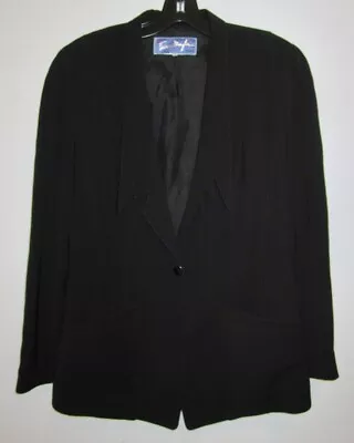 Vintage THIERRY MUGLER Black Blazer Jacket Womens 40 • $359