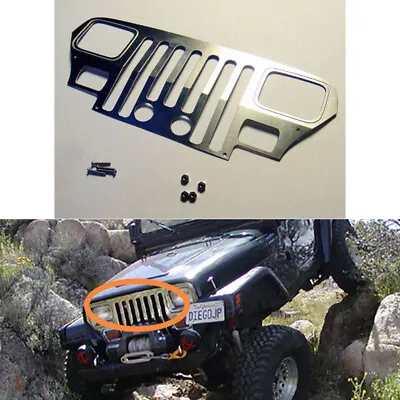 Metal Front Grille Body Accessories For Tamiya CC01 Wrangler 1:10 RC Crawler Car • £17.30