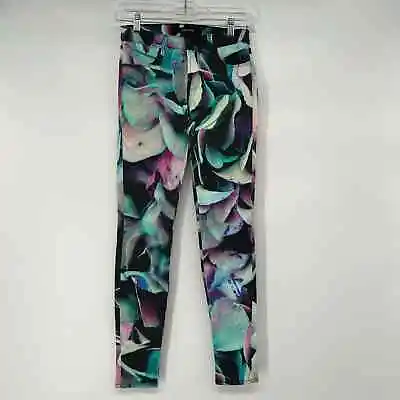 J Brand Hydra Print Floral Super Skinny Jeans Women's Size 25 Multicolor Stretch • $38