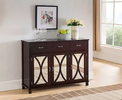 Kings Brand Furniture - Odilon Buffet Server Cabinet / Console Table Espresso • $259.99