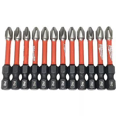 Phillips PH2 Milwaukee Shockwave Impact Duty 12 Bit Set Screw Driver Bits • $13.99