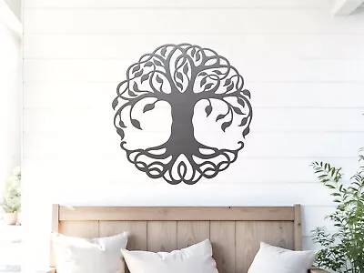 TREE OF LIFE -- Metal Home Decor Plasma Cut Sign Vintage Wall Art Country Family • $65