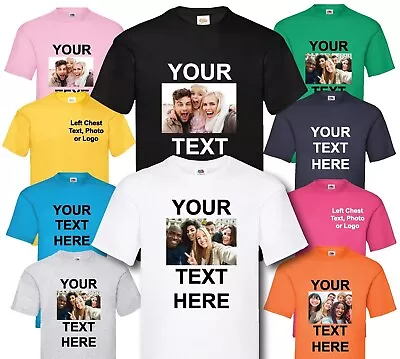 Printed T Shirts Custom Personalised Image Text Mens Women Kids Stag Hen Party • £9.50