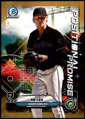 Max Meyer 2021 Bowman 5x7 Positional Promise Gold #POS-MM /10 Marlins • $9.99