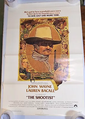 POSTER MOVIE-JOHN WAYNE THE SHOOTIST (c)1976 FOR THEATRE DISPLAY 27  X 41  • $80