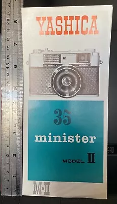 Yashica 35 Minister Model II  Vintage Film Camera Brochure Manual Ad Flyer • £8.66