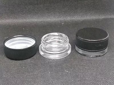 7mL Clear Glass Jar Concentrate Container Screw Lid Cosmetic Make Up THICK 2pk • $8.95