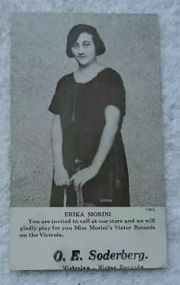 Postcard Singer Artist Erika Morini Victor Records On The Victrola #f2 • $9.95