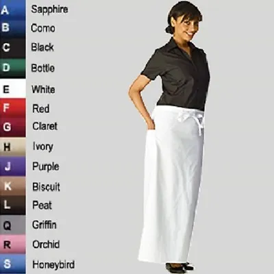 Black White Green Red Long Waist Aprons Long Ties Waist Aprons Many Colour • £3.99