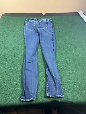 Eddie Bauer Slightly Curvy Straight Dark Faded Stretch Jeans Size 4 Women's • $11