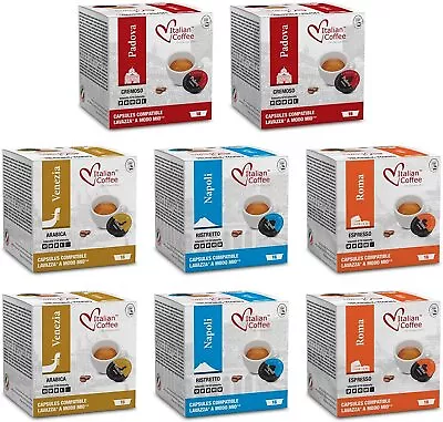 £31.99 • Buy Italian Coffee Capsules Compatible With Lavazza A Modo Mio Machines, Espresso Po