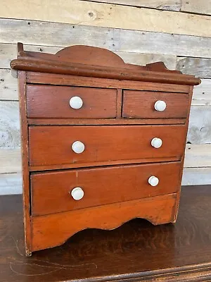 Antique Victorian Pine Style Collectors Apprentice Chest Drawers . Free Delivery • £165