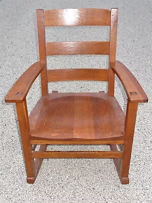 Mission Oak Arts & Crafts Limbert Ladderback Rocking Chair • $295