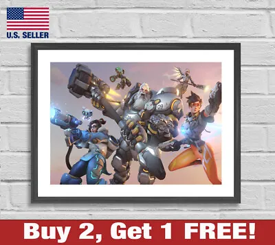 $22.95 • Buy Overwatch Tracer Reinhardt Mai Group 18  X 24  Poster Print Game Room Wall Art