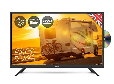 £249.99 • Buy CELLO 32  Inch 12v Volt LED TV DVD & SAT FREEVIEW HD HDMI & USB CARAVAN TV