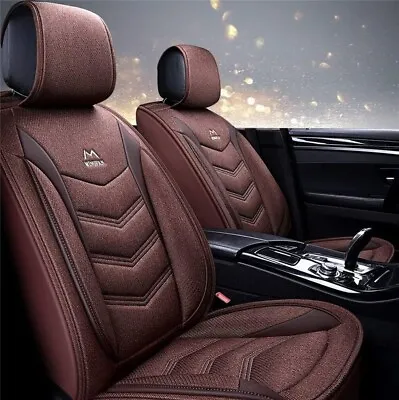 Car Seat Covers 5-Seats For Mercedes-Benz Leather Protection Cushion Coffee • $105