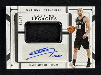 2021-22 National Treasures Manu Ginobili Lasting Legacies GU Patch Auto /99 • $31