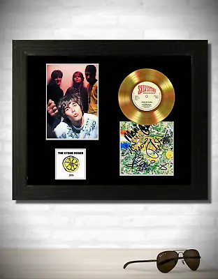 STONE ROSES I Wanna Be Adored  Signed GOLD Mini RECORD Style CD Display Framed  • £18.99