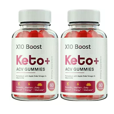 2-Pack X10 Boost Keto ACV Gummies X10 Boost Gummies Weight Loss (120 Gummies) • $36.99