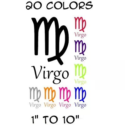 VIRGO Zodiac Symbol Vinyl Sticker Wall Laptop Window Bumper Yeti Car Decal • $9.99