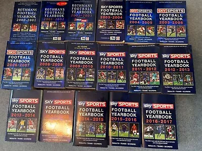 £35 • Buy 17 (seventeen) ROTHMANS / SKY SPORTS Football Yearbooks 2000-2001 To 2016-2017