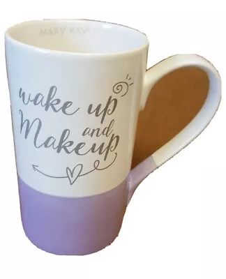 Mary Kay Seminar Tall Mug 2018 Wake Up And Makeup Two Tone W Purple • $9.98