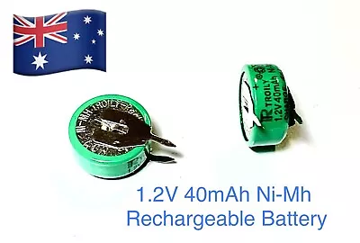 2 NiMH Rechargeable Button Batteries 1.2v 40mah • $8.50