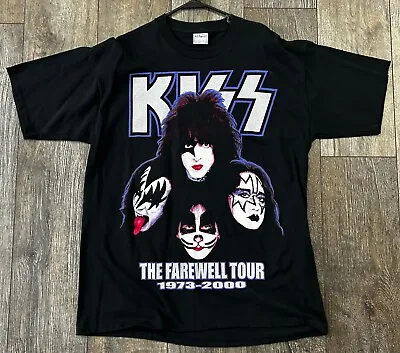 Vintage KISS Band Concert T-Shirt Farewell Tour Legends Never Die UNWORN 2000 • $199