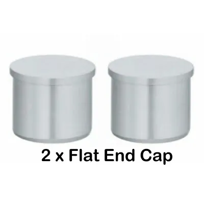 £13 • Buy Qty 2 FLAT END CAPS 42.4mm Modular Handrail System Stainless Steel Tube E01151